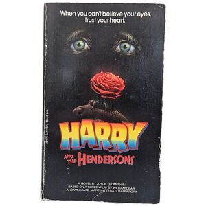 Vintage Paperback Harry And The Hendersons by Joyce Thompson Based On Movie 1987